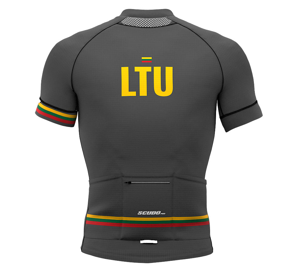 Lithuania Gray CODE Short Sleeve Cycling PRO Jersey for Men and Women