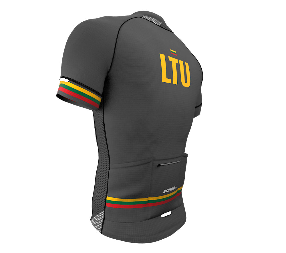 Lithuania Gray CODE Short Sleeve Cycling PRO Jersey for Men and Women