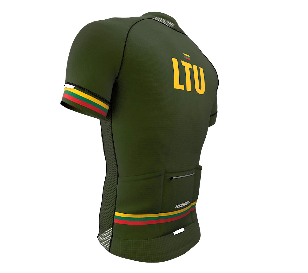 Lithuania Green CODE Short Sleeve Cycling PRO Jersey for Men and Women