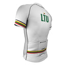 Lithuania White CODE Short Sleeve Cycling PRO Jersey for Men and Women