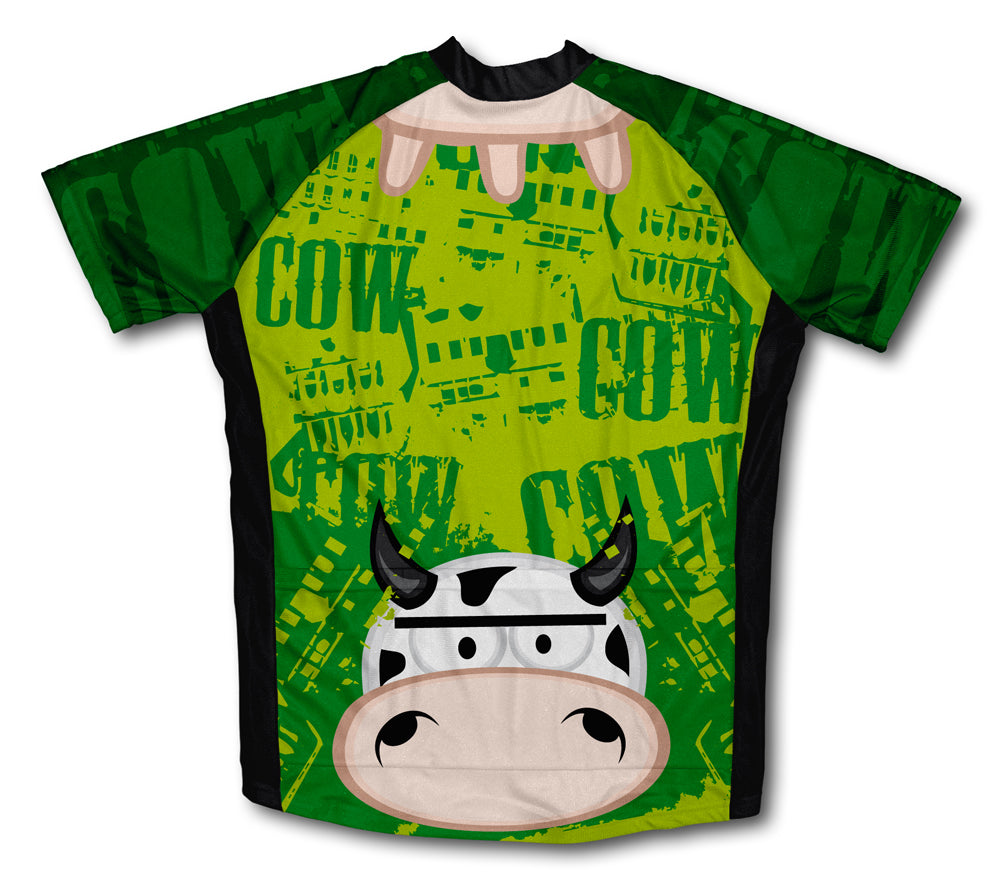 Little Cow Short Sleeve Cycling Jersey for Men and Women