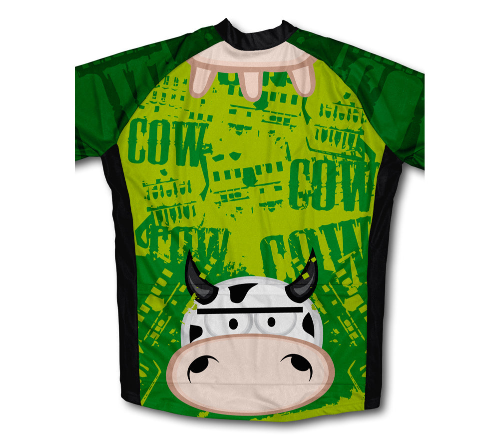 Little Cow Short Sleeve Cycling Jersey for Men and Women