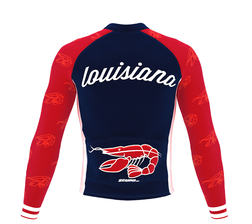 ScudoPro Pro Thermal Long Sleeve Cycling Jersey Louisiana USA state Icon landmark identity  | Men and Women