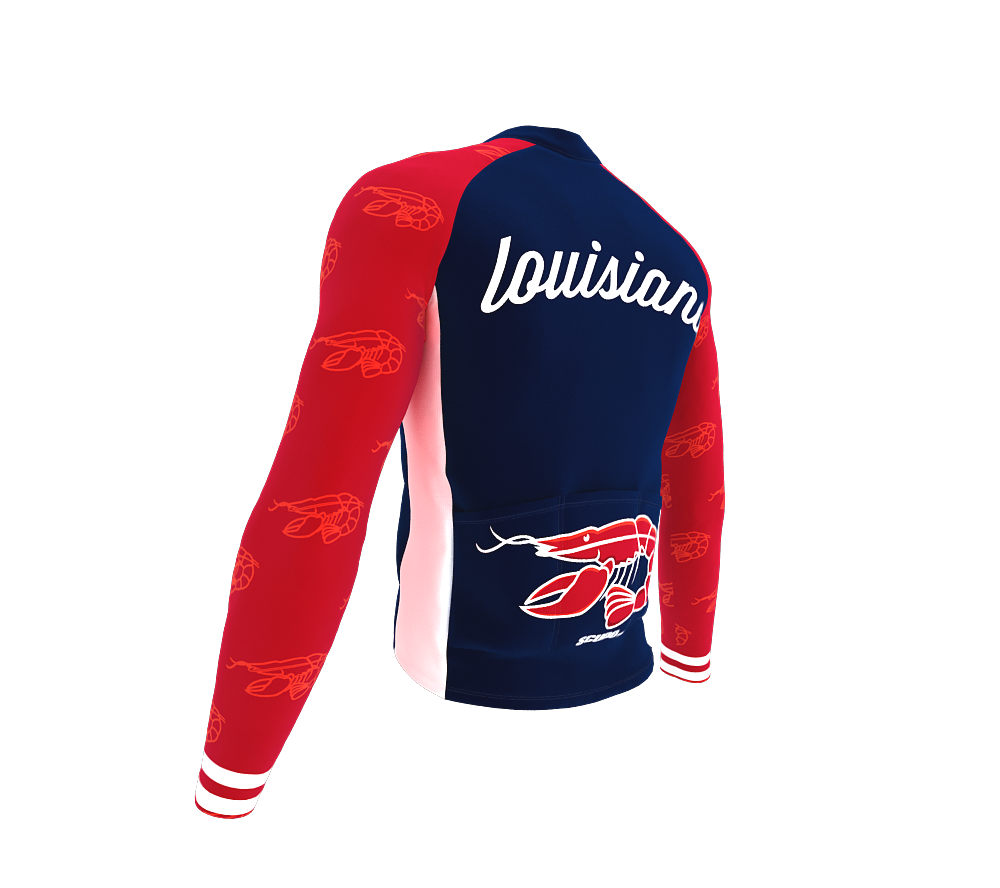 ScudoPro Pro Thermal Long Sleeve Cycling Jersey Louisiana USA state Icon landmark identity  | Men and Women