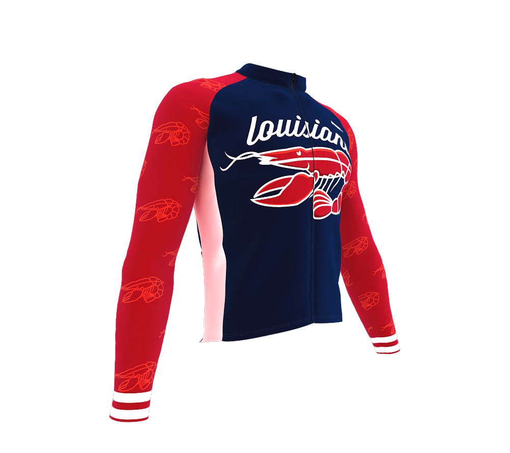 ScudoPro Pro Thermal Long Sleeve Cycling Jersey Louisiana USA state Icon landmark identity  | Men and Women