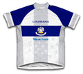 Louisiana Flag Short Sleeve Cycling Jersey for Men and Women