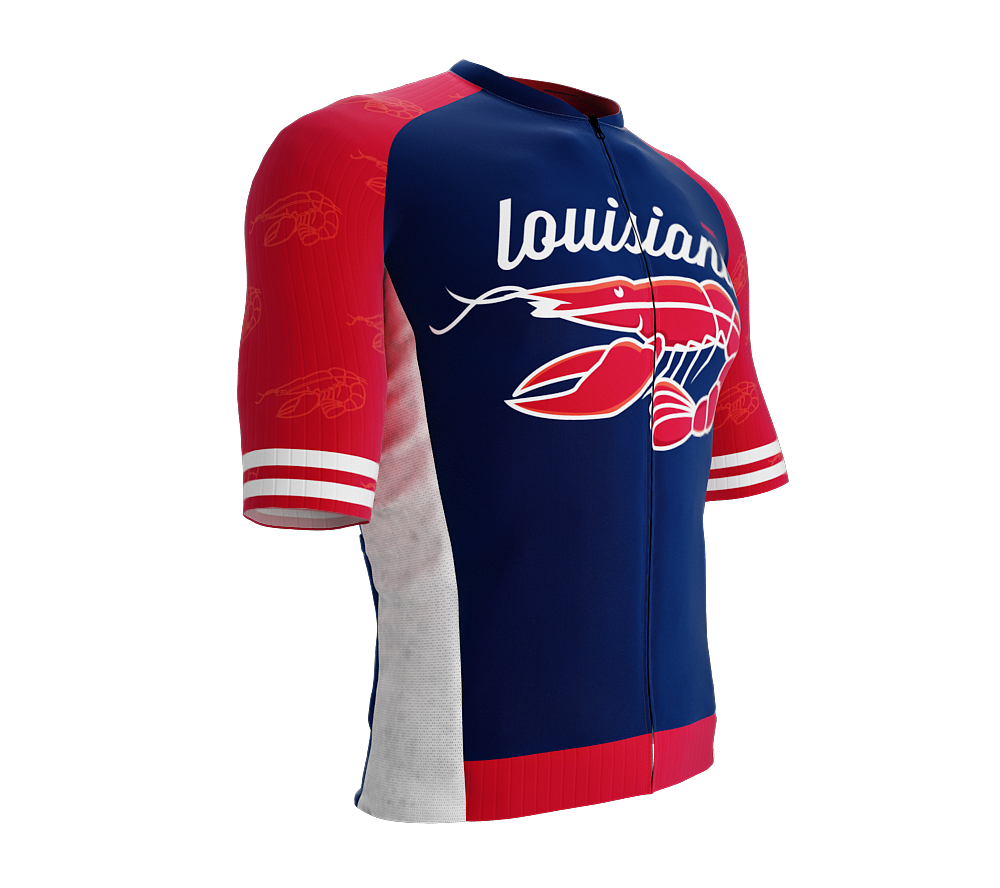 ScudoPro Pro-Elite Short Sleeve Cycling Jersey Luisiana USA State Icon landmark symbol identity  | Men and Women