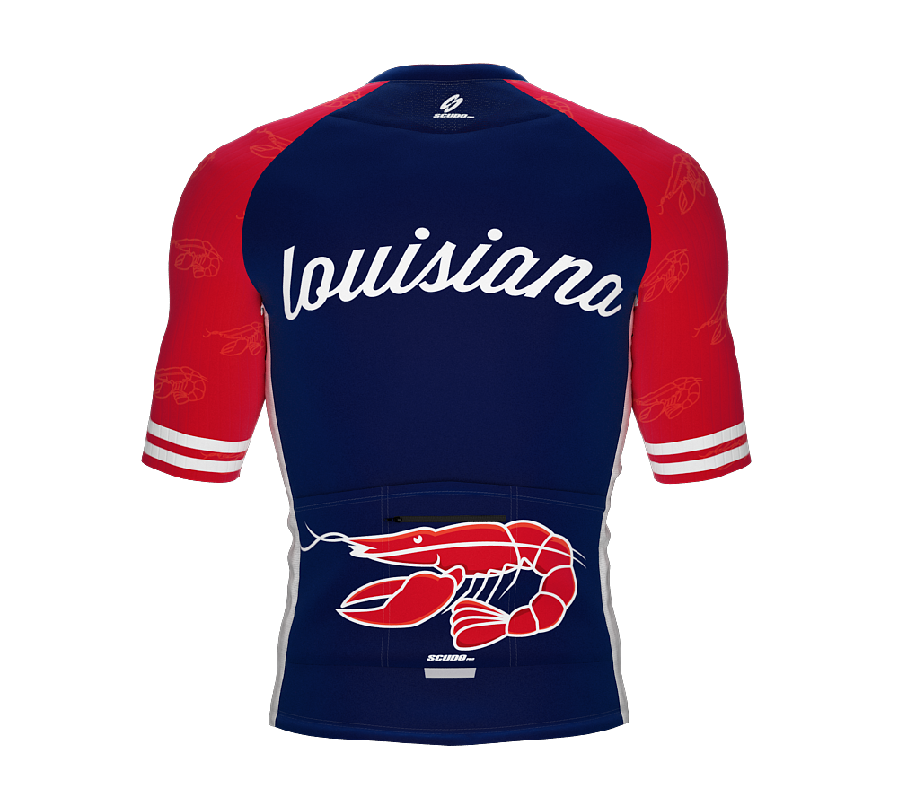 ScudoPro Pro-Elite Short Sleeve Cycling Jersey Luisiana USA State Icon landmark symbol identity  | Men and Women