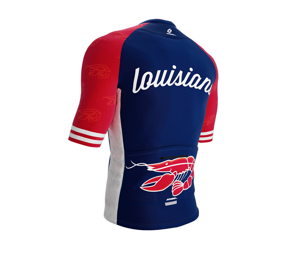 ScudoPro Pro-Elite Short Sleeve Cycling Jersey Luisiana USA State Icon landmark symbol identity  | Men and Women