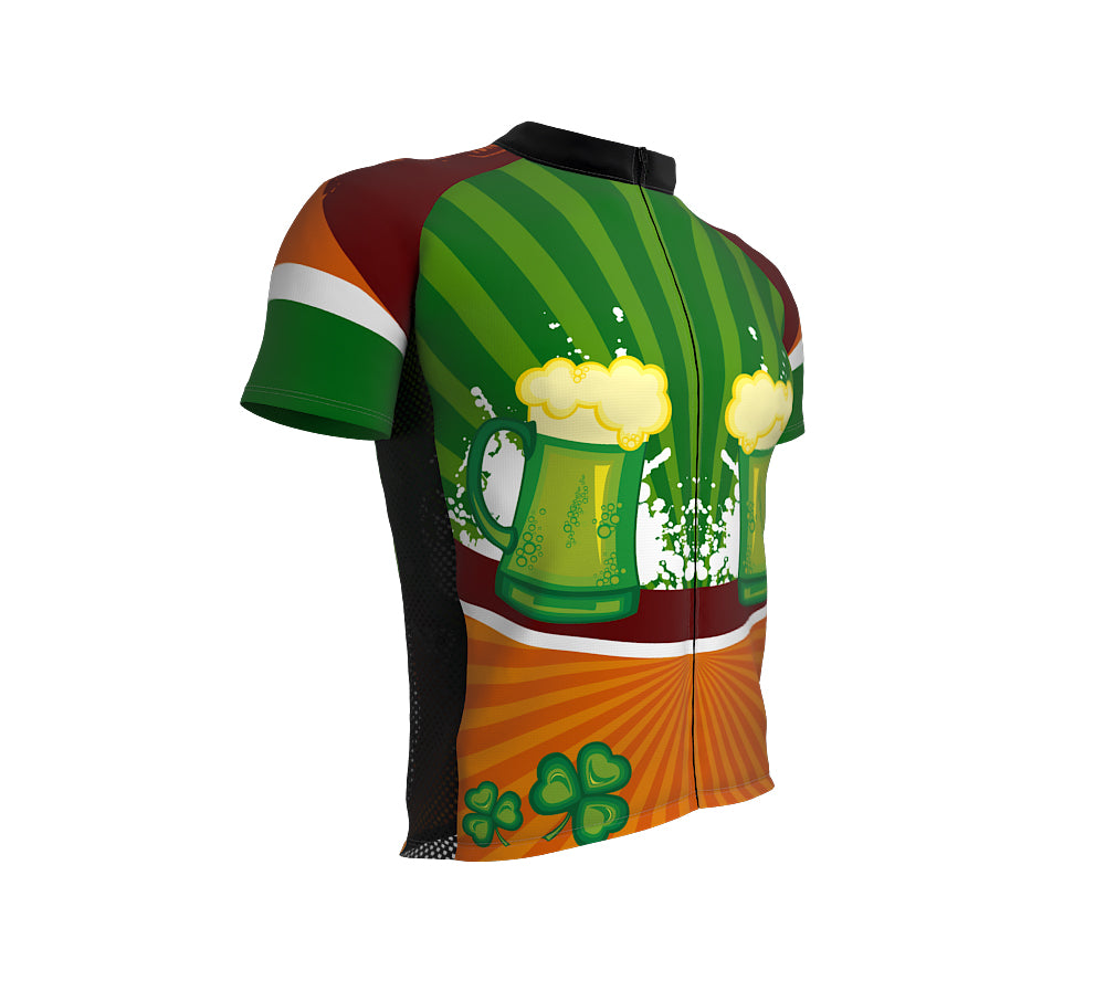 St. Patrick's Day Lucky Goods Short Sleeve Cycling Jersey for Men and Women