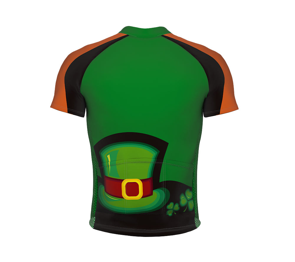 St. Patrick's Day Lucky Hat Short Sleeve Cycling Jersey for Men and Women