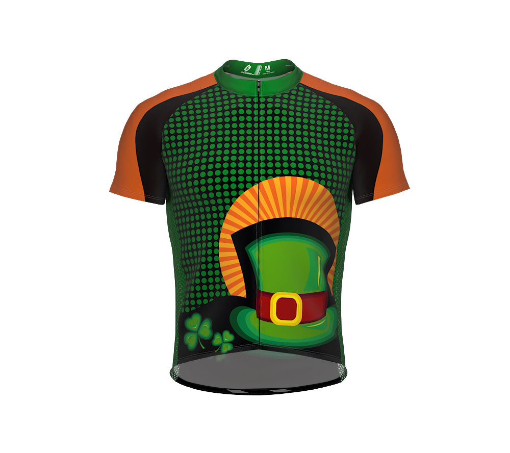 St. Patrick's Day Lucky Hat Short Sleeve Cycling Jersey for Men and Women