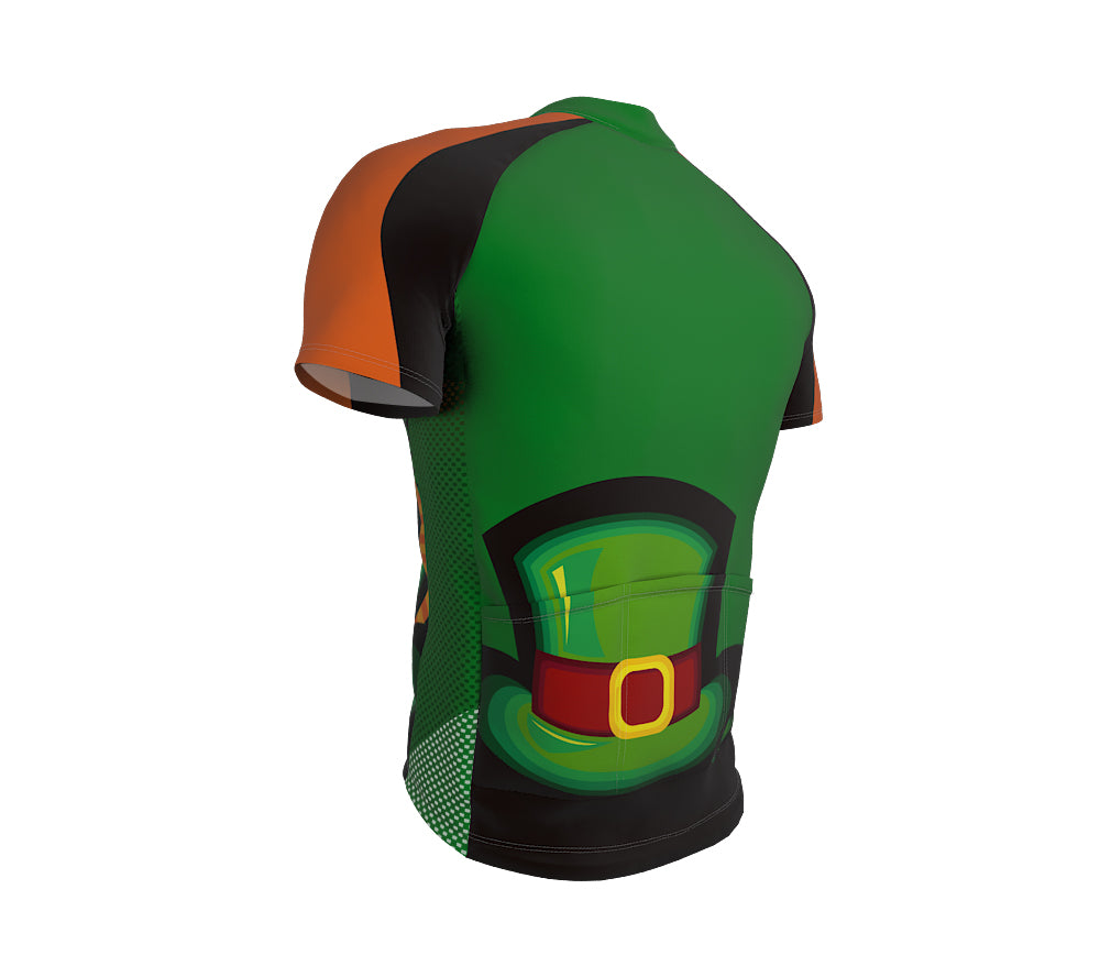 St. Patrick's Day Lucky Hat Short Sleeve Cycling Jersey for Men and Women