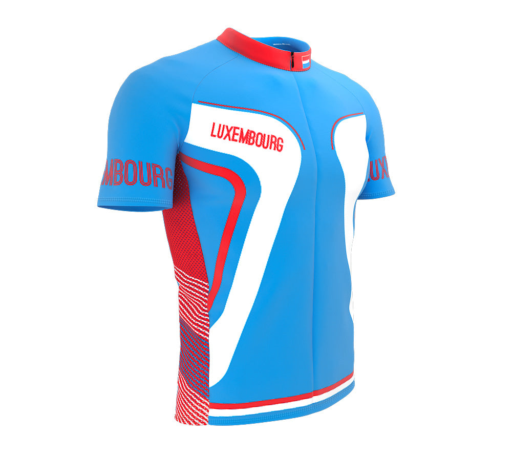 Luxembourg  Full Zipper Bike Short Sleeve Cycling Jersey