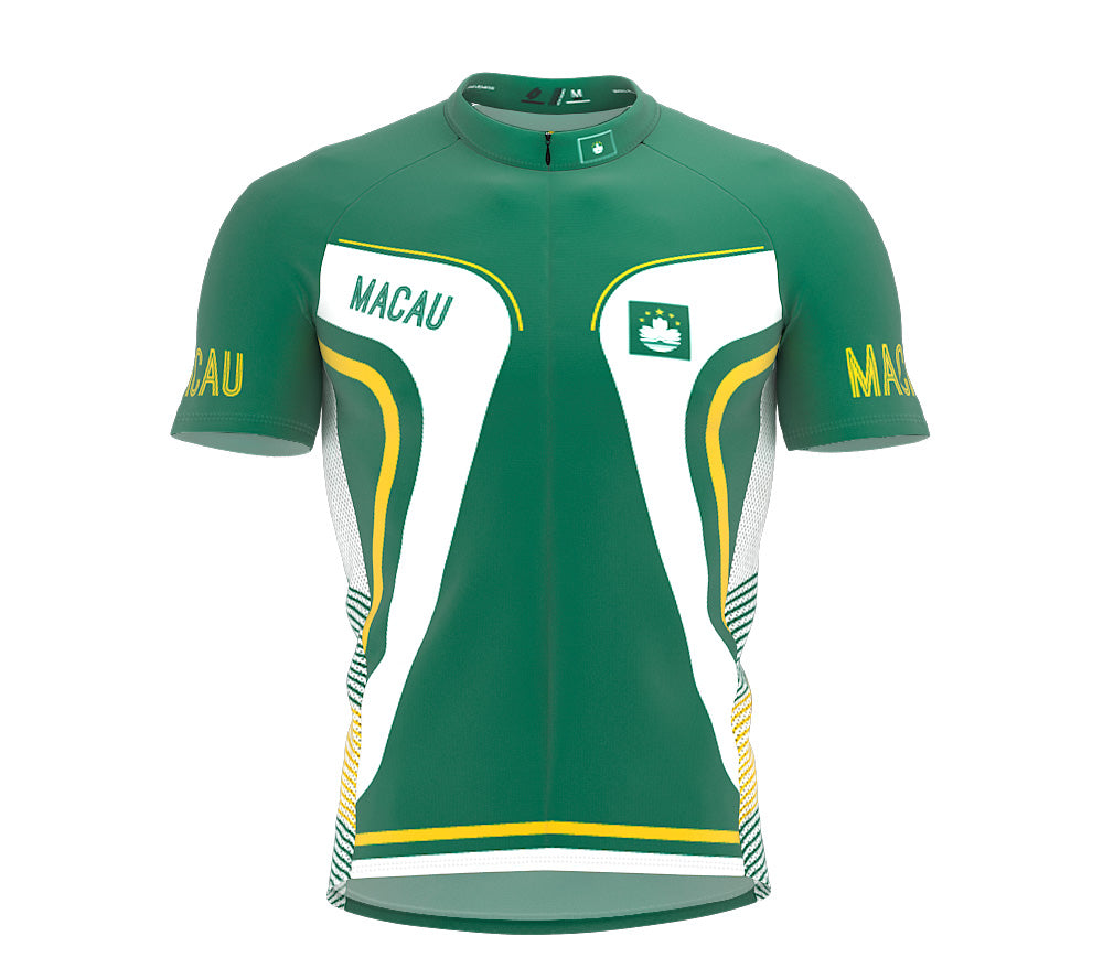 Macau  Full Zipper Bike Short Sleeve Cycling Jersey