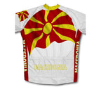 Macedonia Flag Winter Thermal Cycling Jersey
