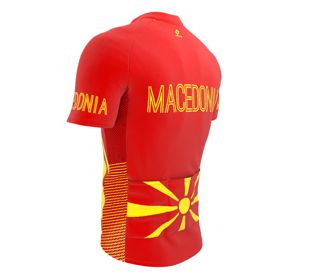 Macedonia  Full Zipper Bike Short Sleeve Cycling Jersey