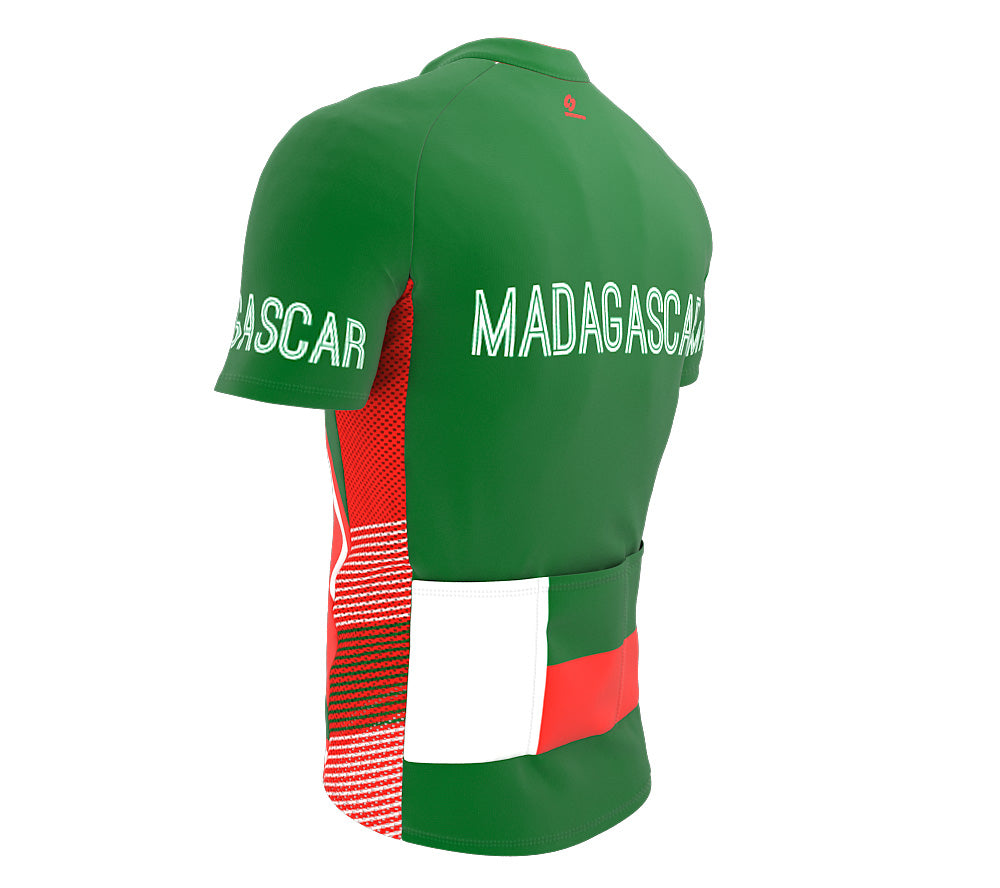 Madagascar  Full Zipper Bike Short Sleeve Cycling Jersey