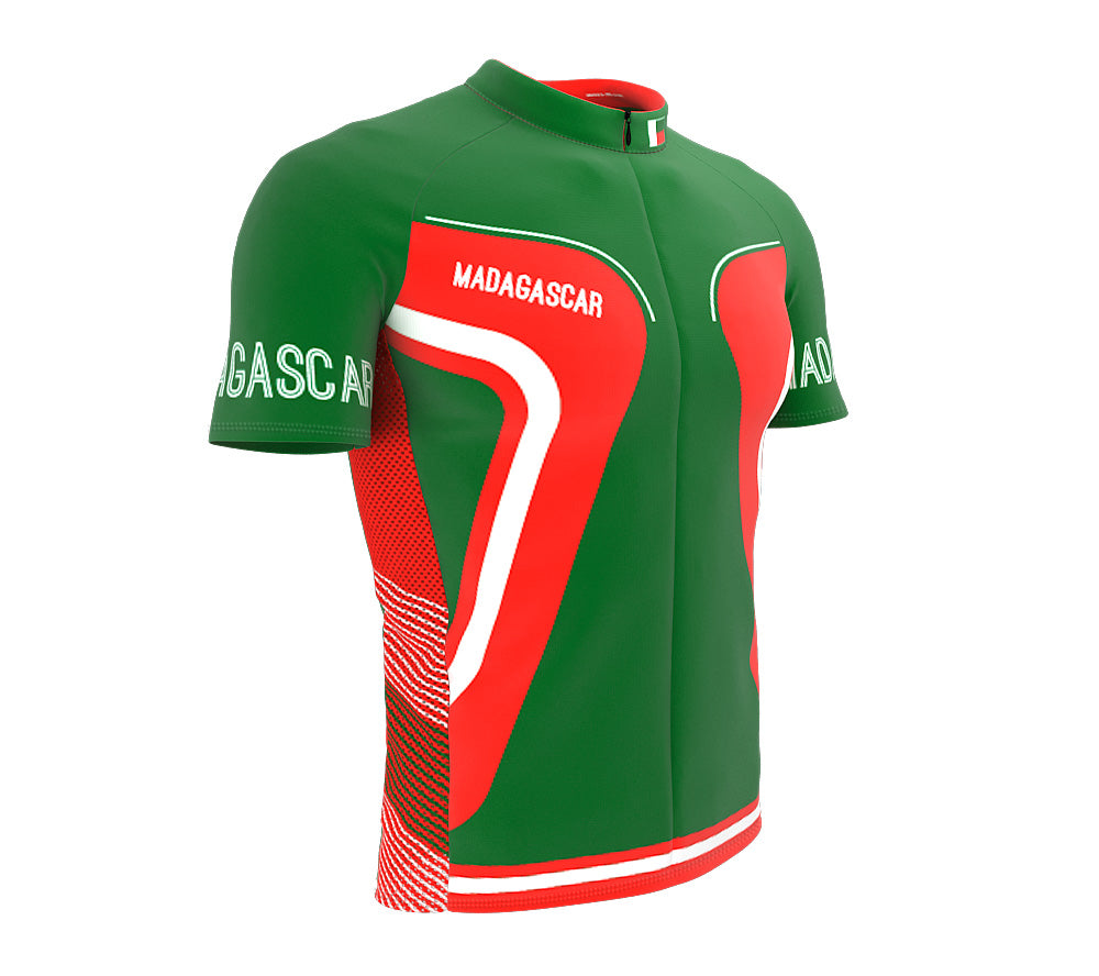 Madagascar  Full Zipper Bike Short Sleeve Cycling Jersey