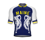 ScudoPro Pro-Elite Short Sleeve Cycling Jersey Maine USA State Icon landmark symbol identity  | Men and Women