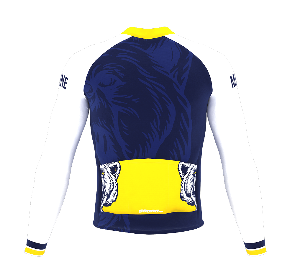 ScudoPro Pro Thermal Long Sleeve Cycling Jersey Maine USA state Icon landmark identity  | Men and Women