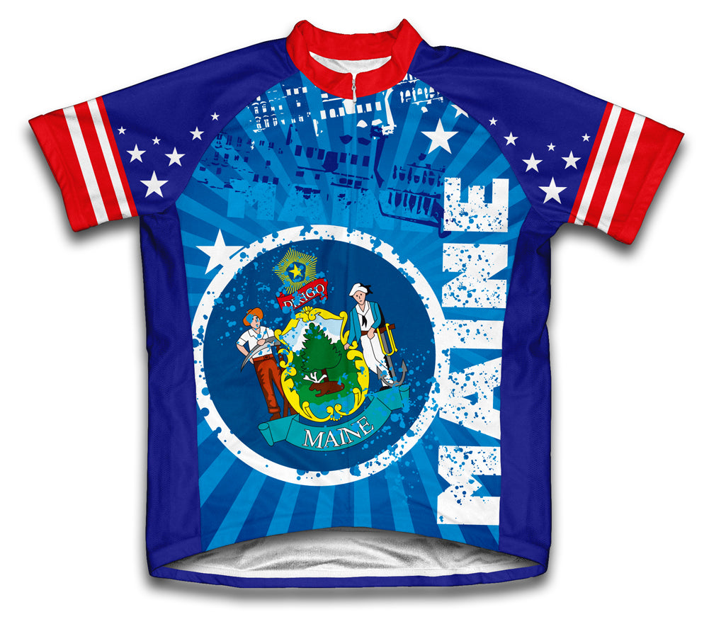 Maine Short Sleeve Cycling Jersey for Men and Women