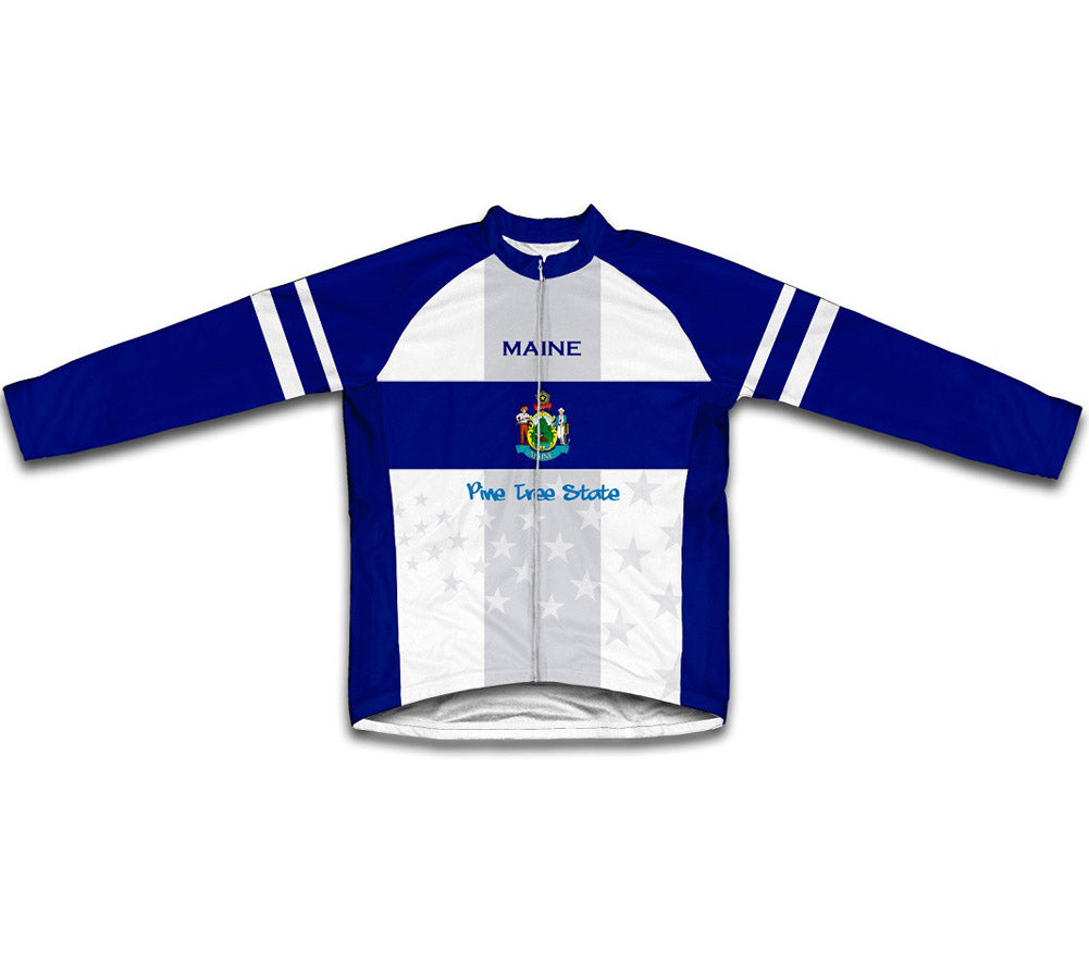 Maine Flag Winter Thermal Cycling Jersey