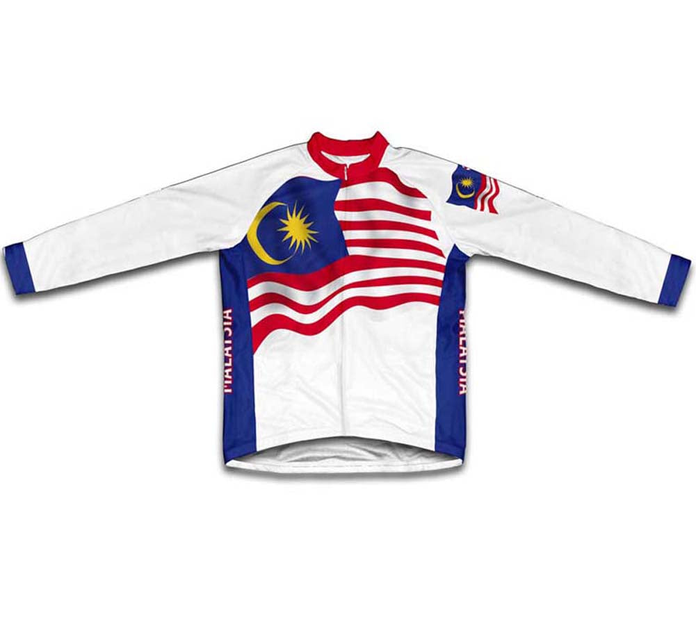 Malaysia Flag Winter Thermal Cycling Jersey