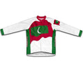 Maldives Flag Winter Thermal Cycling Jersey