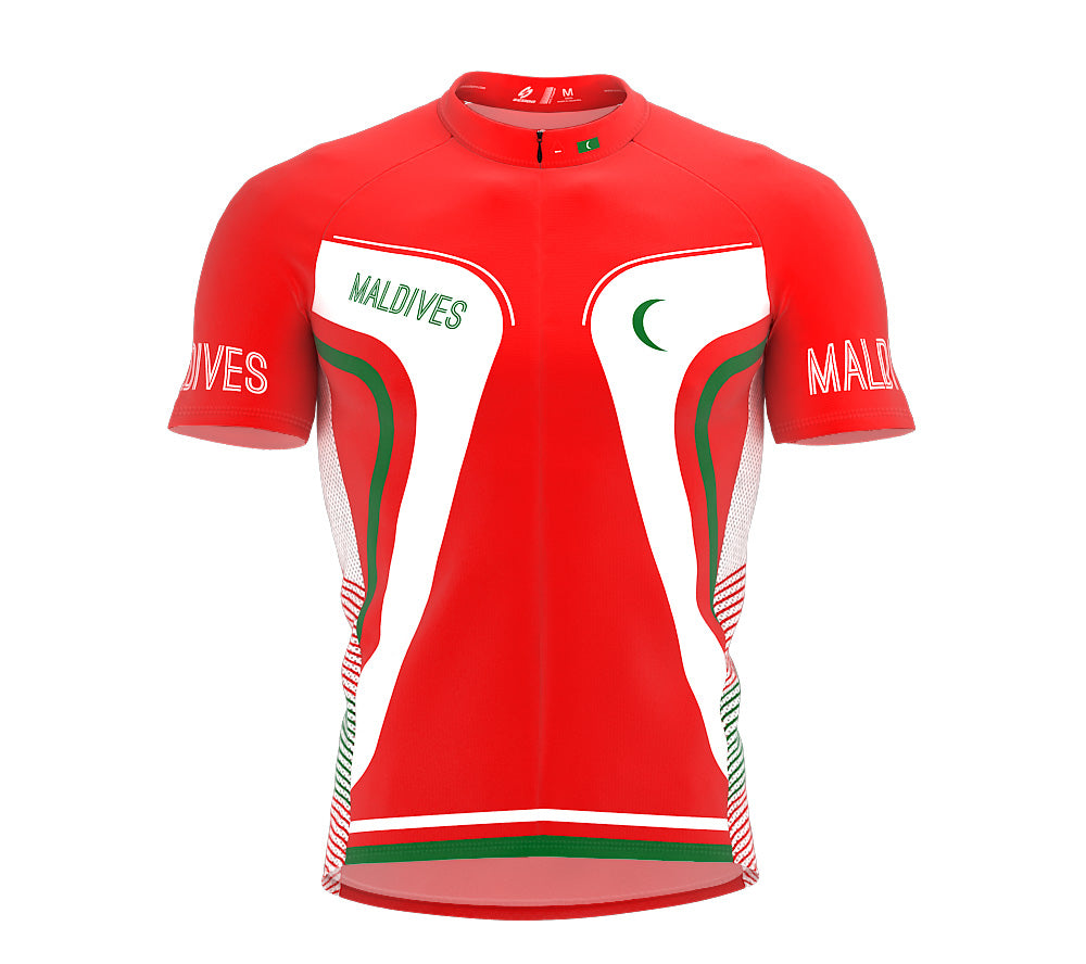 Maldives  Full Zipper Bike Short Sleeve Cycling Jersey