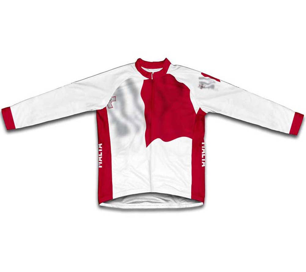 Malta Flag Winter Thermal Cycling Jersey