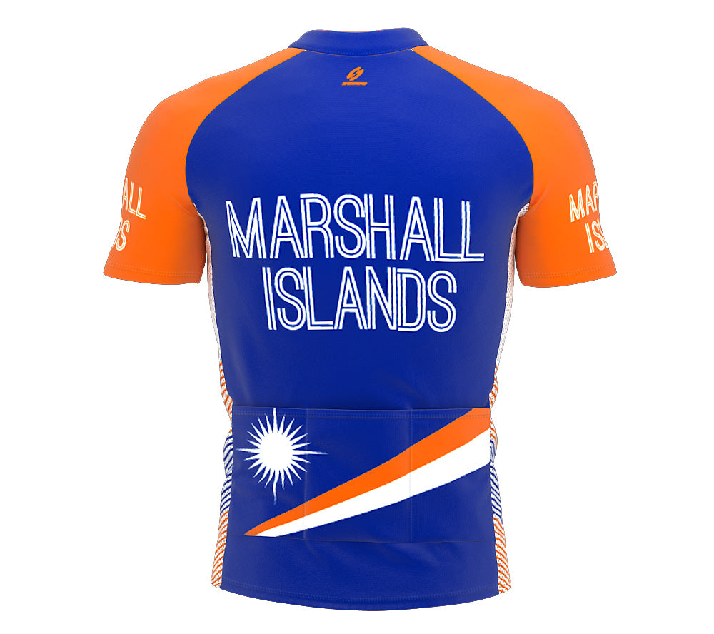 Marshall Islands  Full Zipper Bike Short Sleeve Cycling Jersey