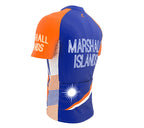 Marshall Islands  Full Zipper Bike Short Sleeve Cycling Jersey