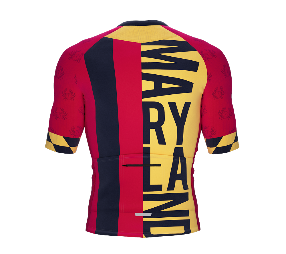 ScudoPro Pro-Elite Short Sleeve Cycling Jersey Maryland USA State Icon landmark symbol identity  | Men and Women