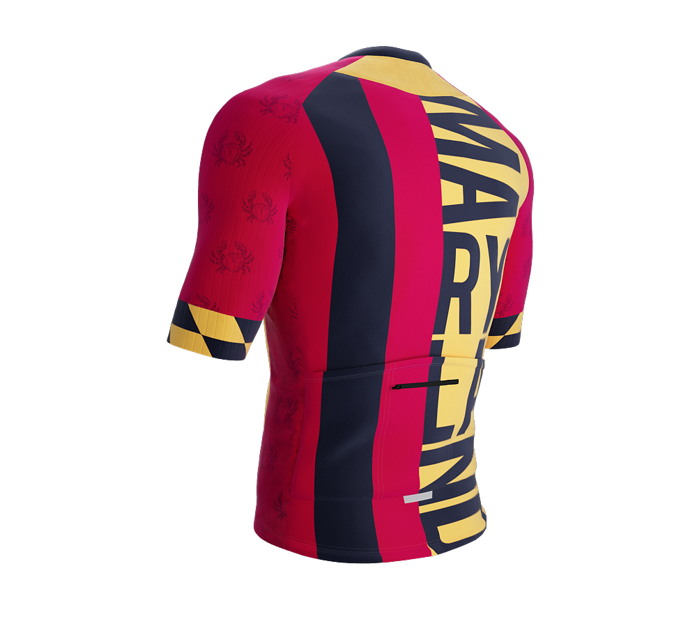 ScudoPro Pro-Elite Short Sleeve Cycling Jersey Maryland USA State Icon landmark symbol identity  | Men and Women