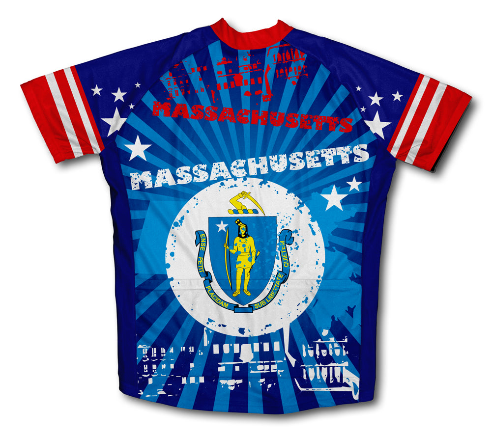 Massachusetts Short Sleeve Cycling Jersey for Men and Women