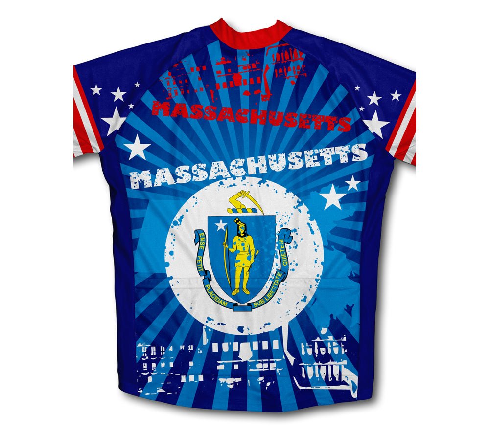Massachusetts Short Sleeve Cycling Jersey for Men and Women