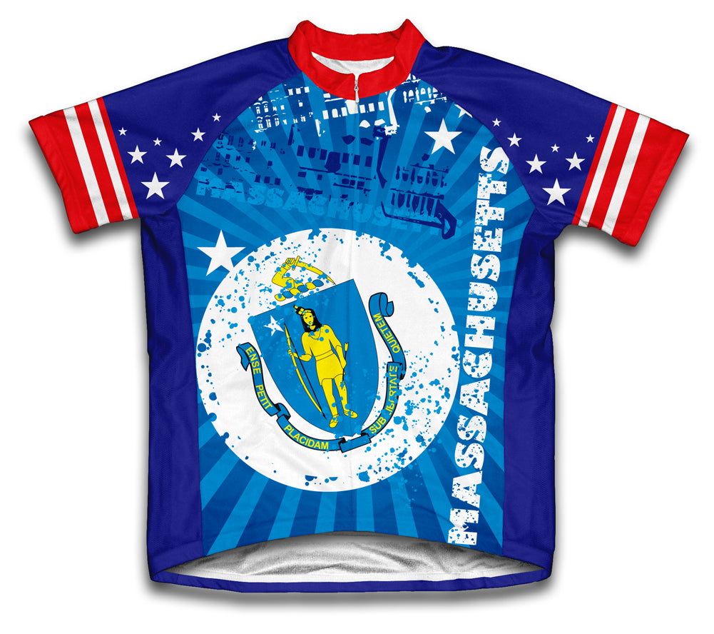 Massachusetts Short Sleeve Cycling Jersey for Men and Women