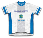 Massachusetts Flag Short Sleeve Cycling Jersey for Men and Women