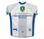 Massachusetts Flag Short Sleeve Cycling Jersey for Men and Women