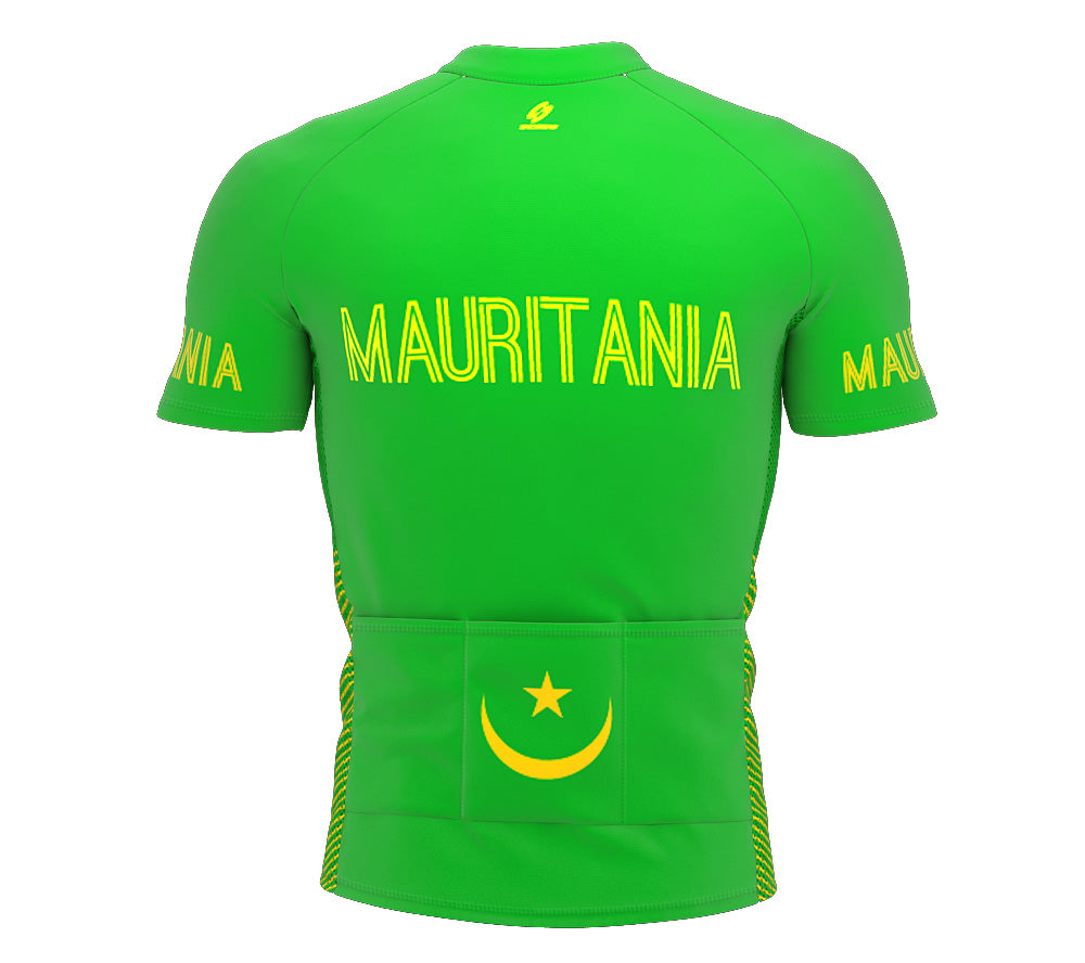 Mauritania  Full Zipper Bike Short Sleeve Cycling Jersey