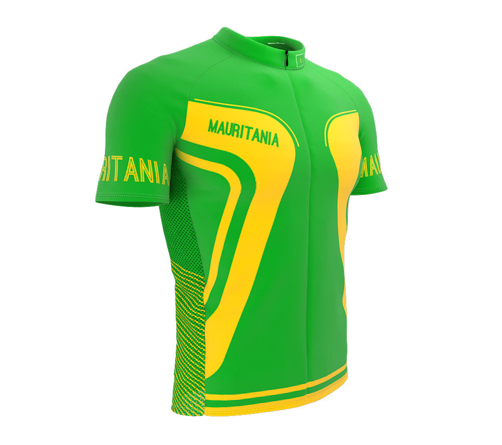 Mauritania  Full Zipper Bike Short Sleeve Cycling Jersey