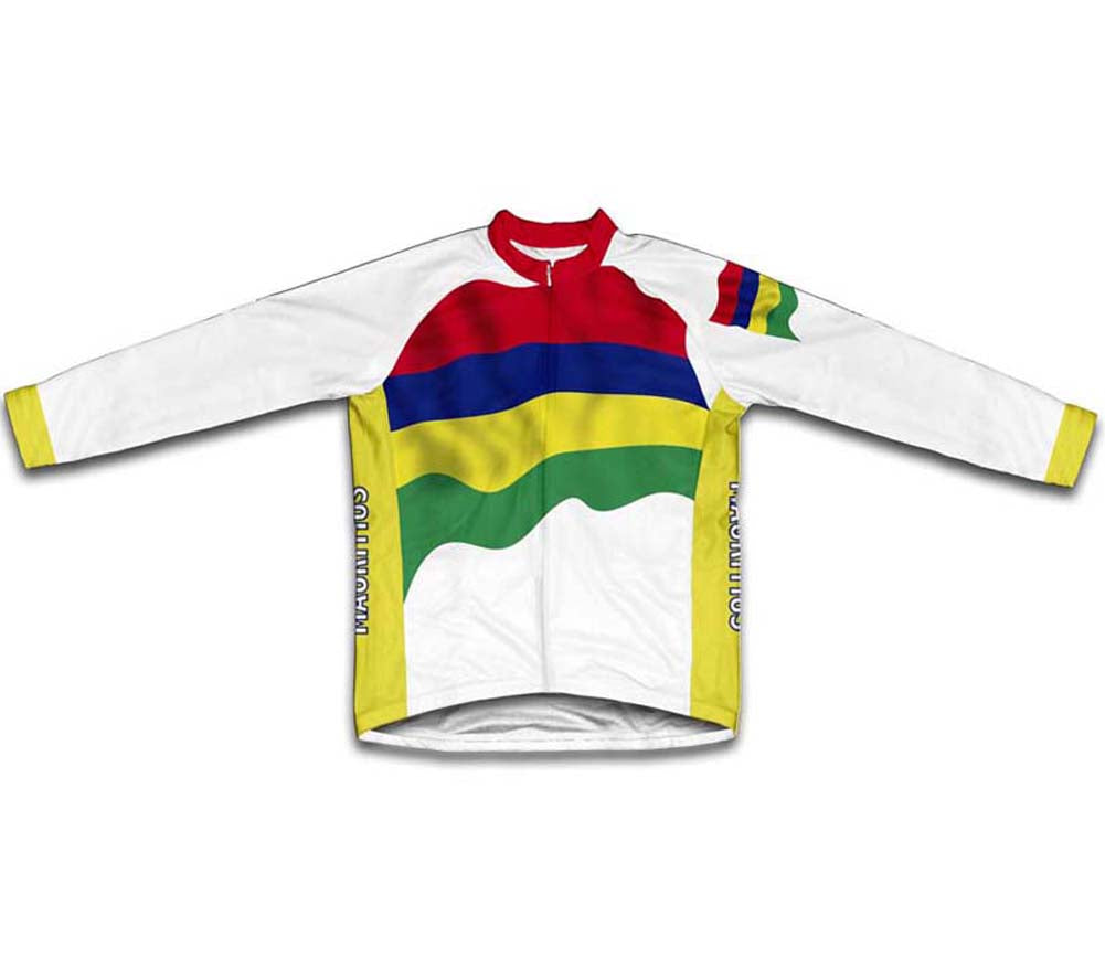 Mauritius Flag Winter Thermal Cycling Jersey