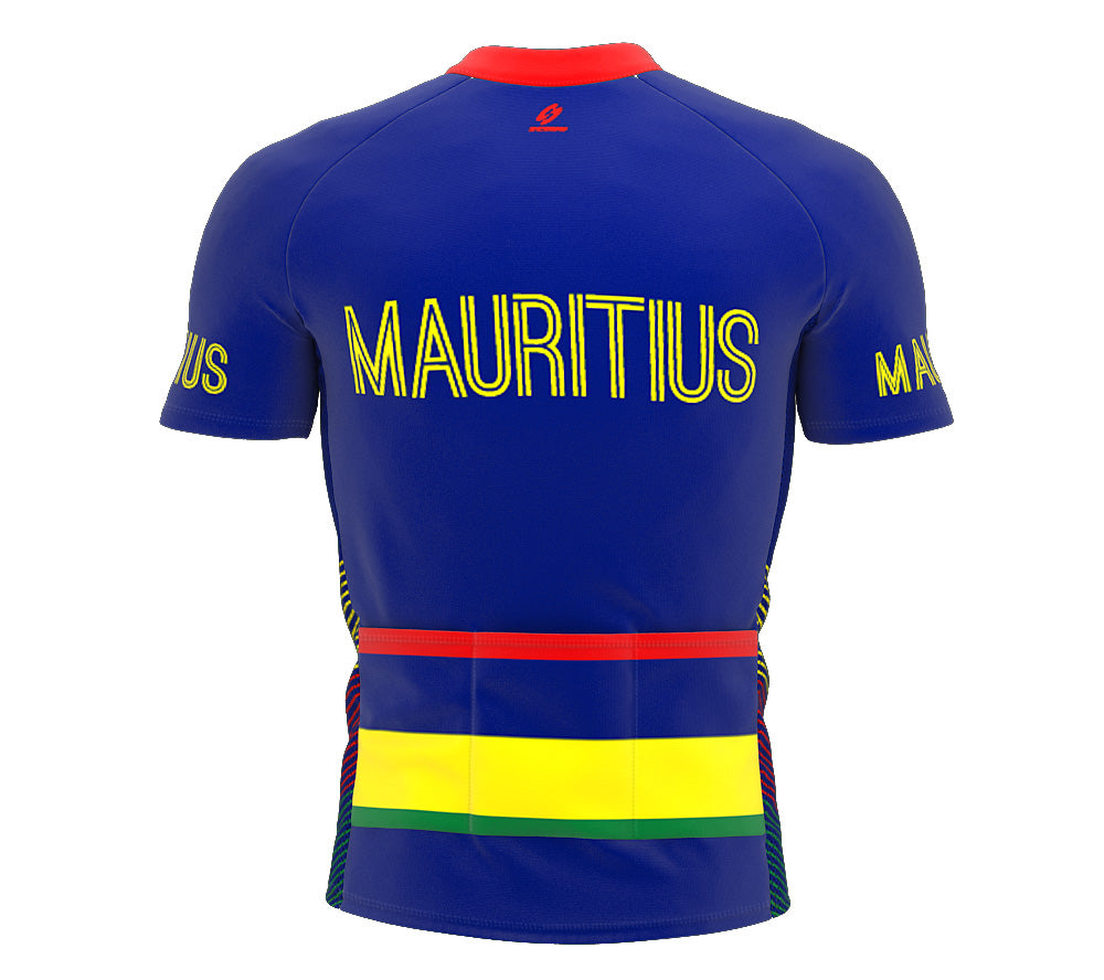 Mauritius  Full Zipper Bike Short Sleeve Cycling Jersey