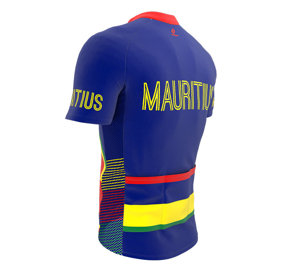 Mauritius  Full Zipper Bike Short Sleeve Cycling Jersey
