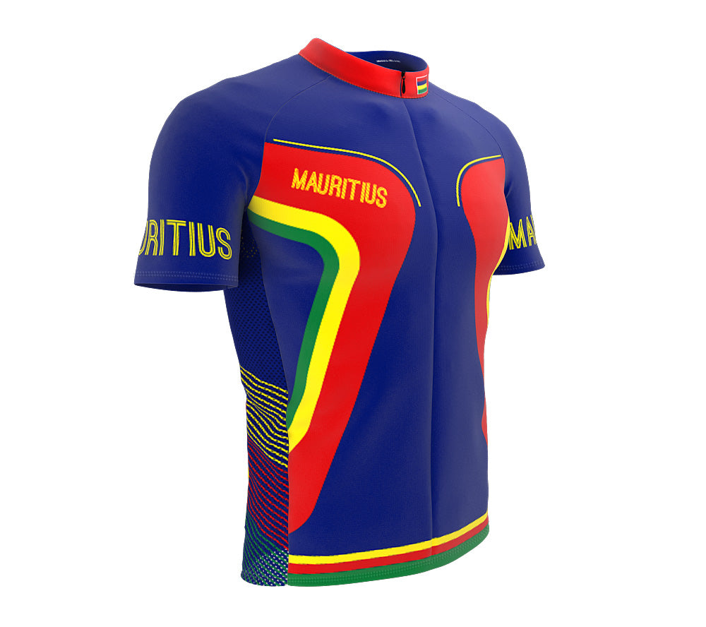 Mauritius  Full Zipper Bike Short Sleeve Cycling Jersey