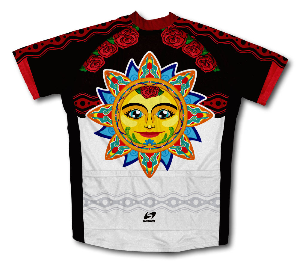 Mexican Sun Short Sleeve Cycling Jersey for Men and Women