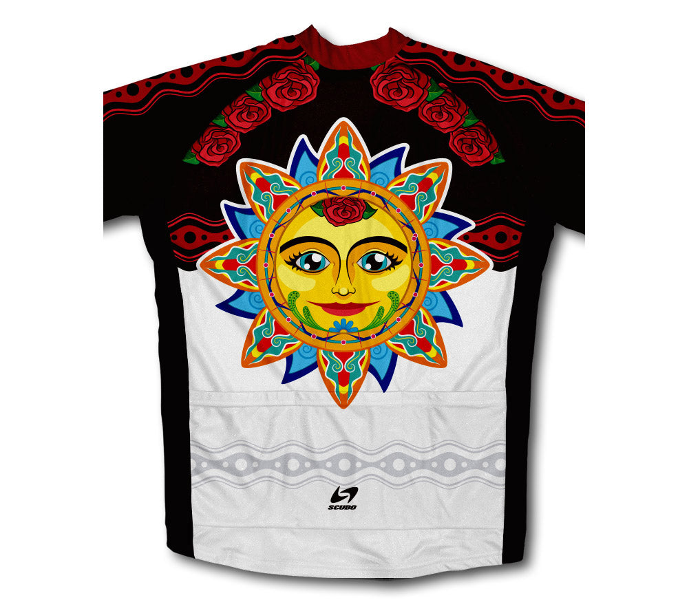 Mexican Sun Short Sleeve Cycling Jersey for Men and Women
