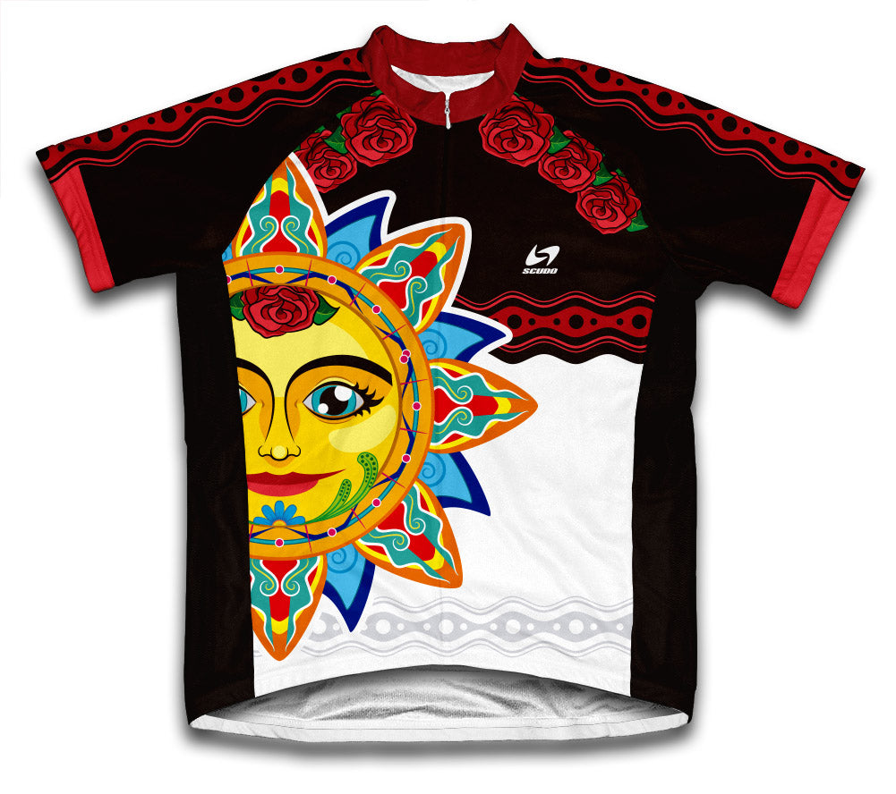 Mexican Sun Short Sleeve Cycling Jersey for Men and Women