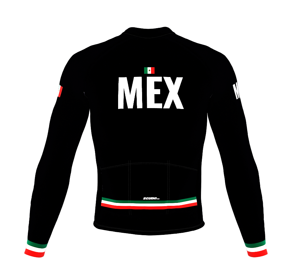 ScudoPro Pro Thermal Long Sleeve Cycling Jersey Country CODE Mexico Black | Men and Women